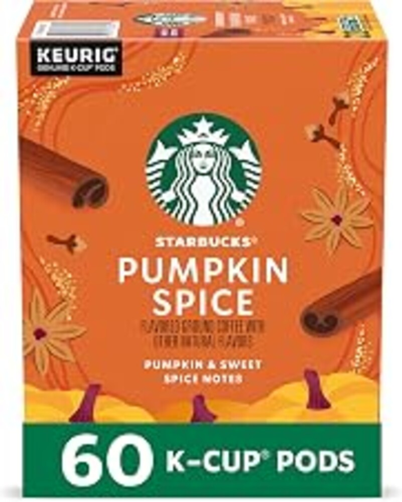 Starbucks K-Cup Coffee Pods, Pumpkin Spice Flavored, 6 Boxes 60 Count | 100% Arabica K-Cup pods for Keurig brewers; pumpkin spice flavor