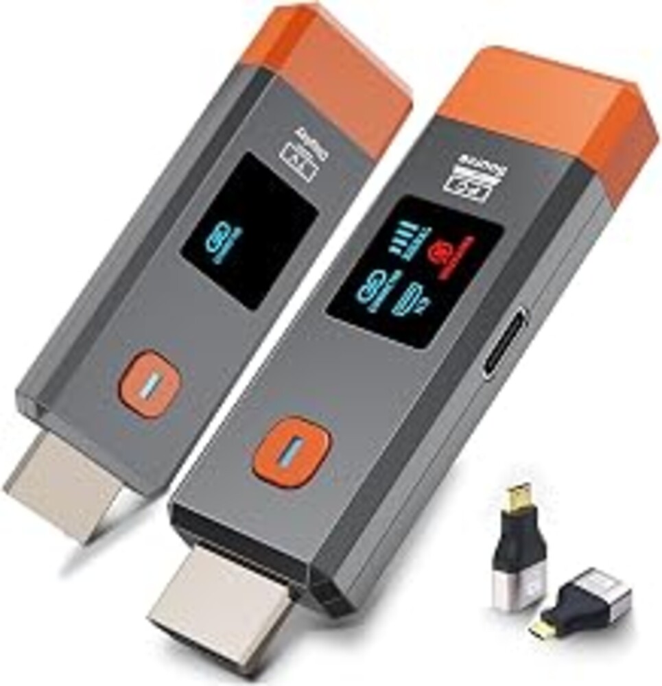 Wireless HDMI Transmitter and Receiver 328ft/100m Extender 1080P Output | Ultra HD 4K Decode Input Plug&Play Portable 2.4G/5.8G for Video and Audio to Monitor from PC/Projector/TV Box LED Display