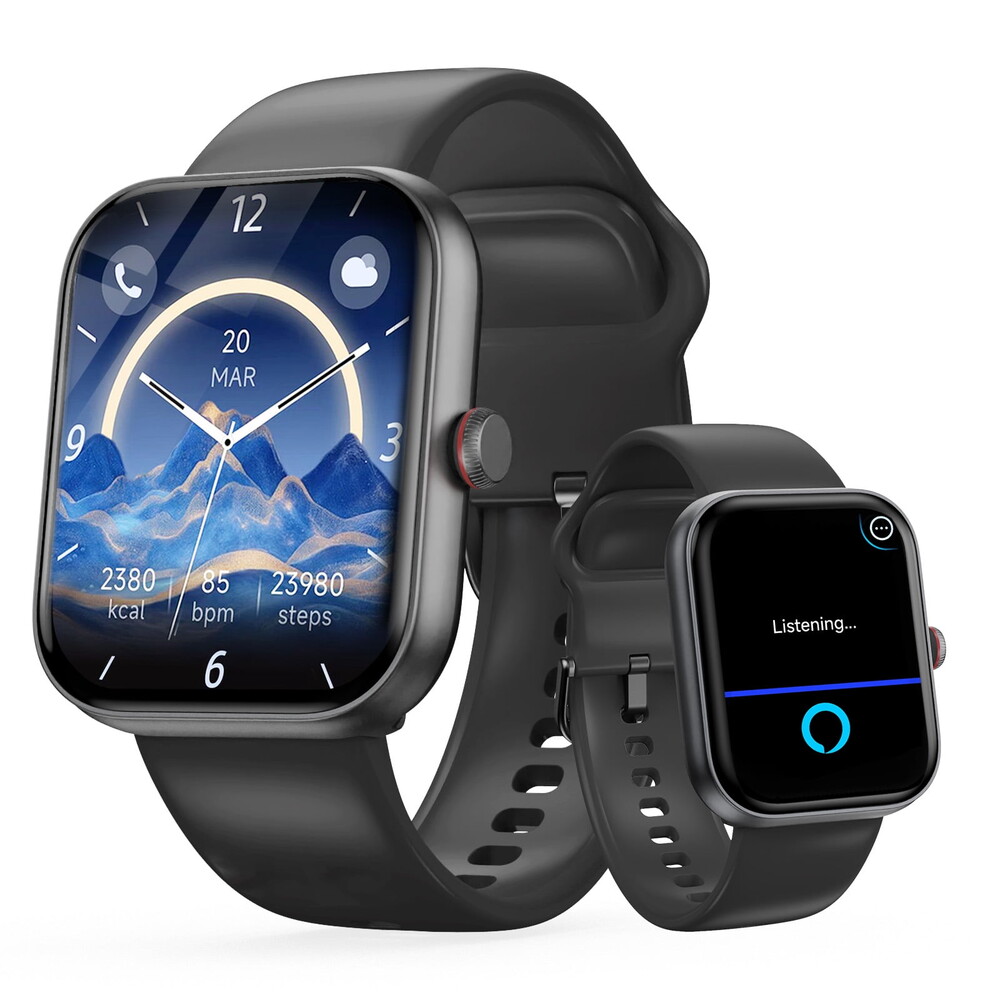 Smart Watch for Men Women, 1.91" Touch Screen Smartwatch for Android iPhone, Alexa Built-in, Fitness Tracker with Bluetooth Call, 100+ Sports Modes, IP68 Waterproof, Sleep Monitor
