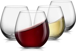 JoyJolt Spirits Stemless Wine Glasses fo