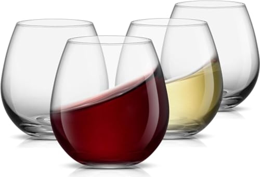JoyJolt Spirits Stemless Wine Glasses fo