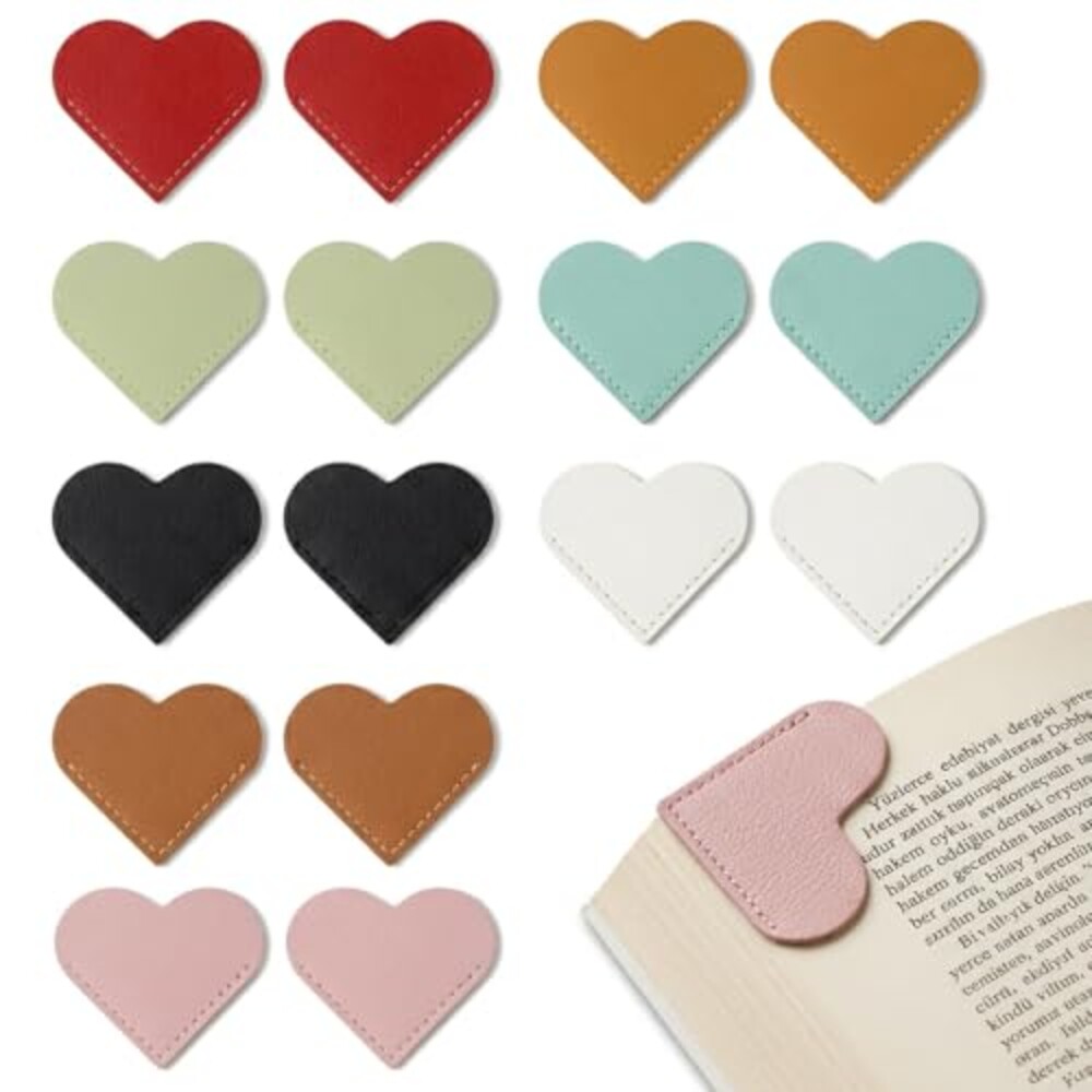 Vocect 16 Pcs Double‑Layer Leather Heart
