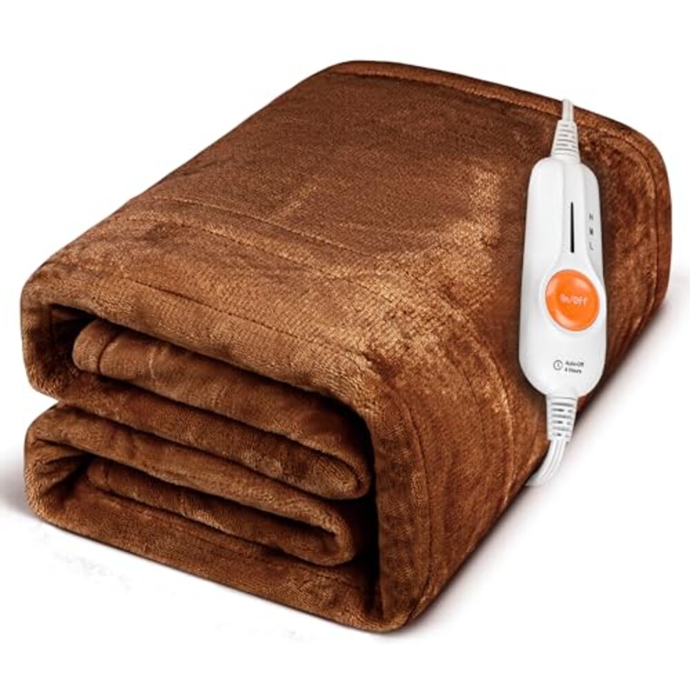 Gintao Heated Blanket Throw, Soft Double