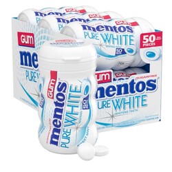 Mentos Pure White Sugar Free Gum, Sweet