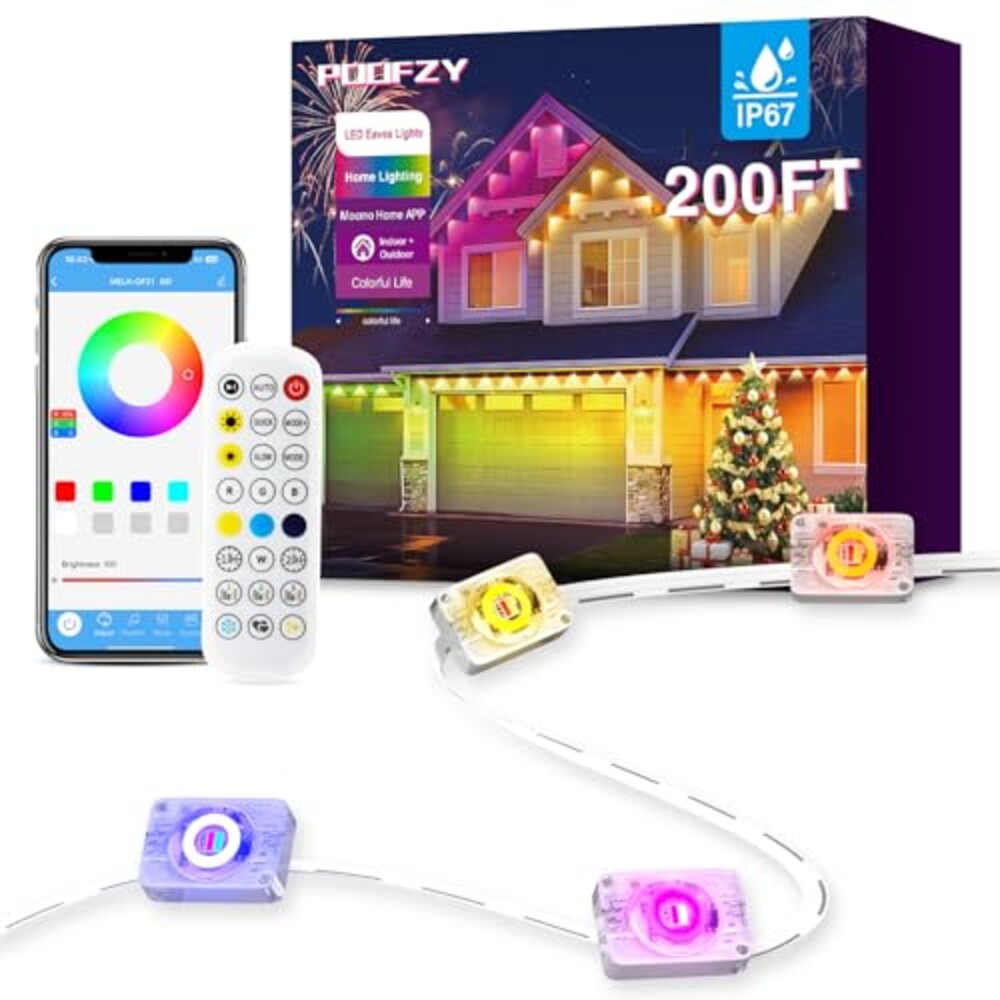 POOFZY Permanent Outdoor Lights for Hous