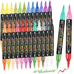 WINSONS 48 Colors Dual Tip Acrylic Paint