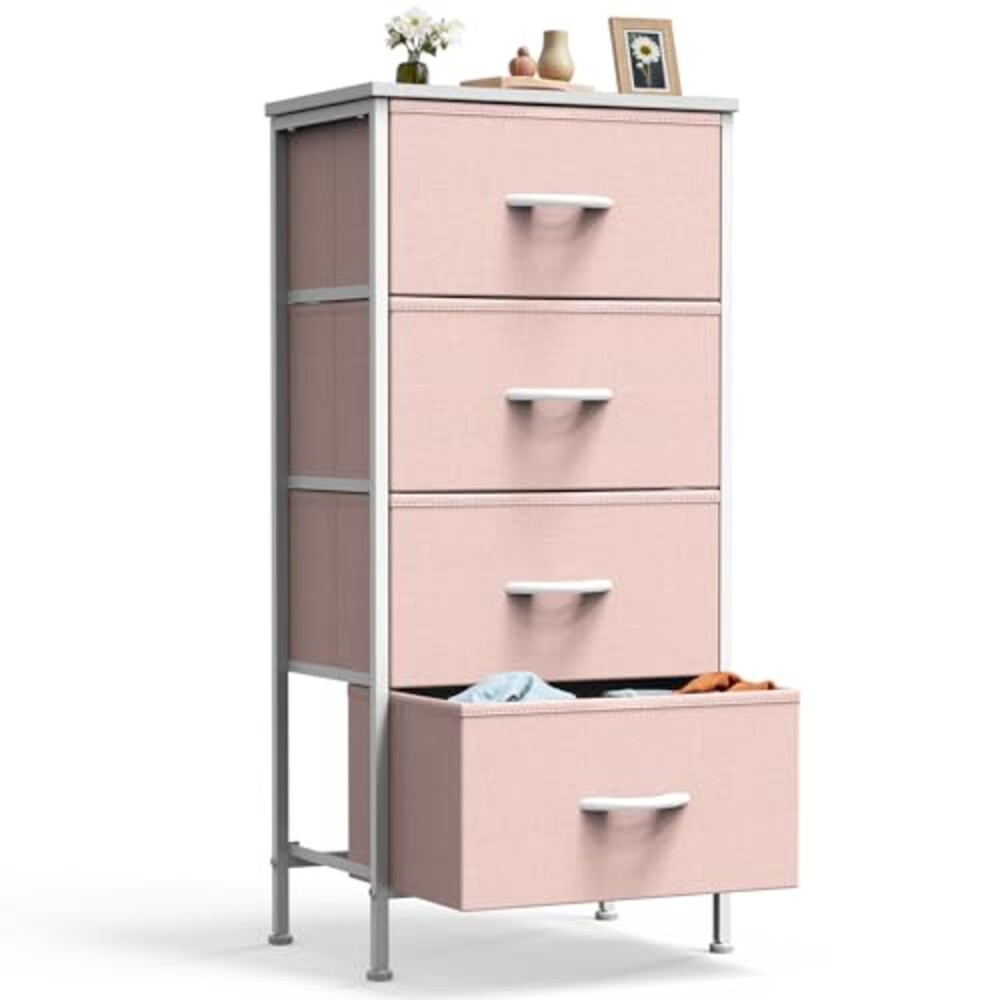 DUMOS Nightstand, Bedside Table with 4 F