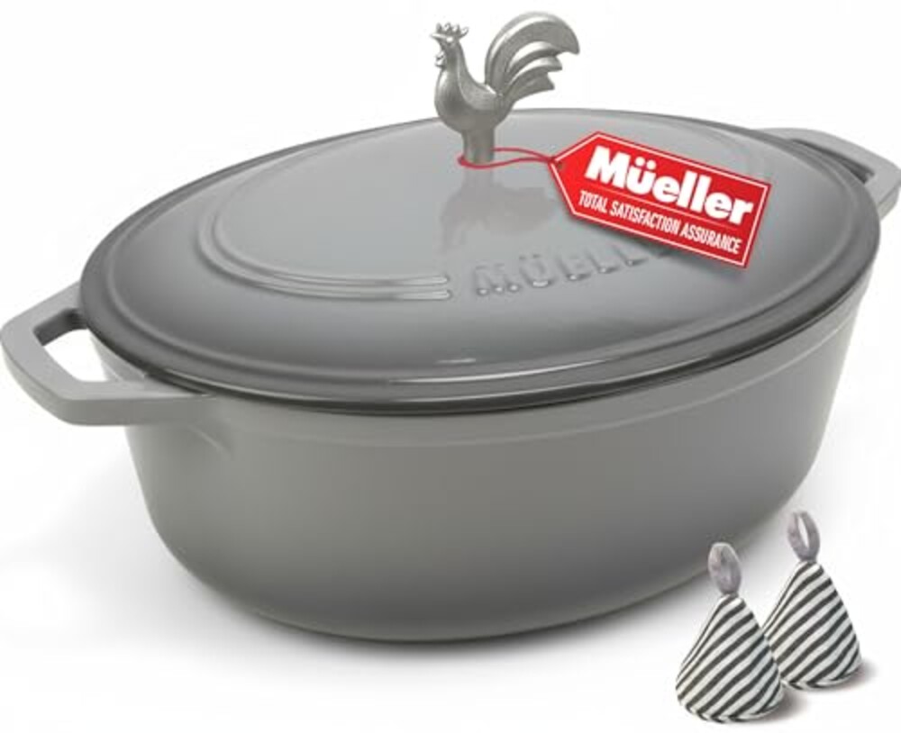 MUELLER HOME 5.5 Quart Enameled Cast Iro