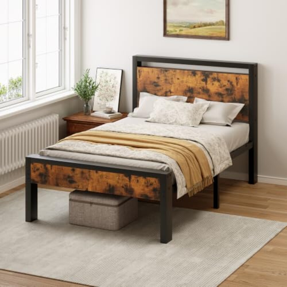 Sweetcrispy Twin 14 Inch Bed Frame with