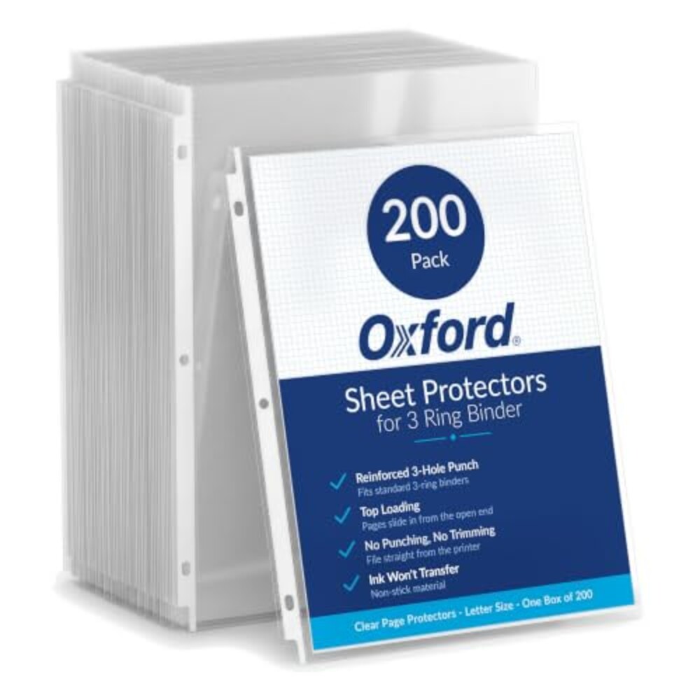 Oxford Sheet Protectors, Clear Finish, P