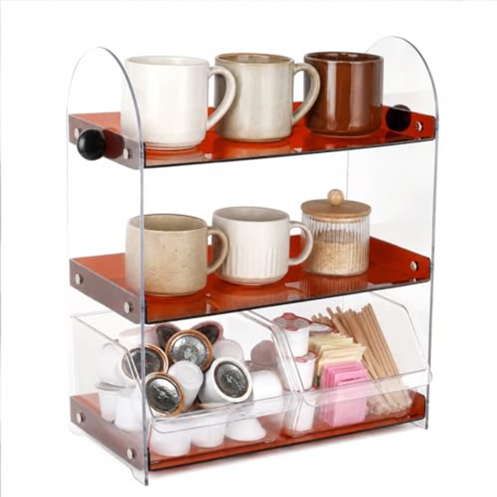 3-Tier Acrylic Coffee Station Organizer