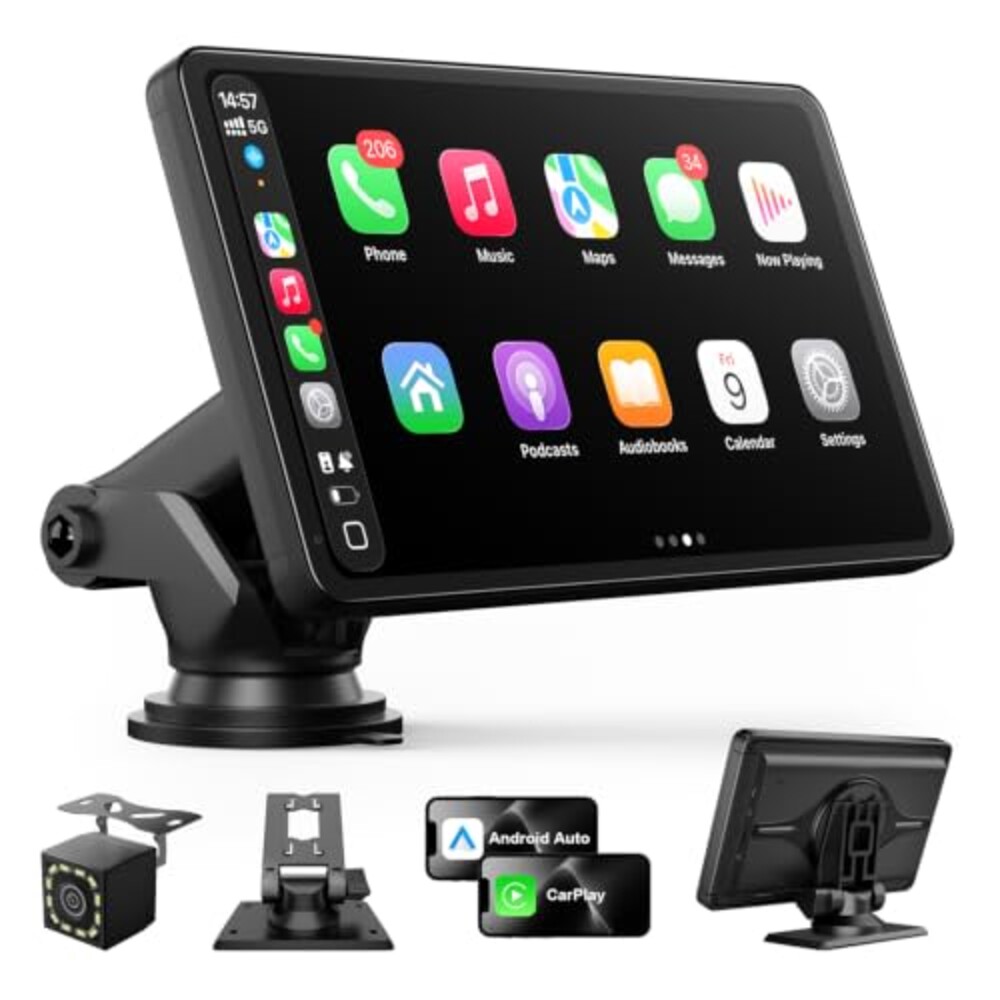 Carplay Screen for Car, 7" Wireless Appl