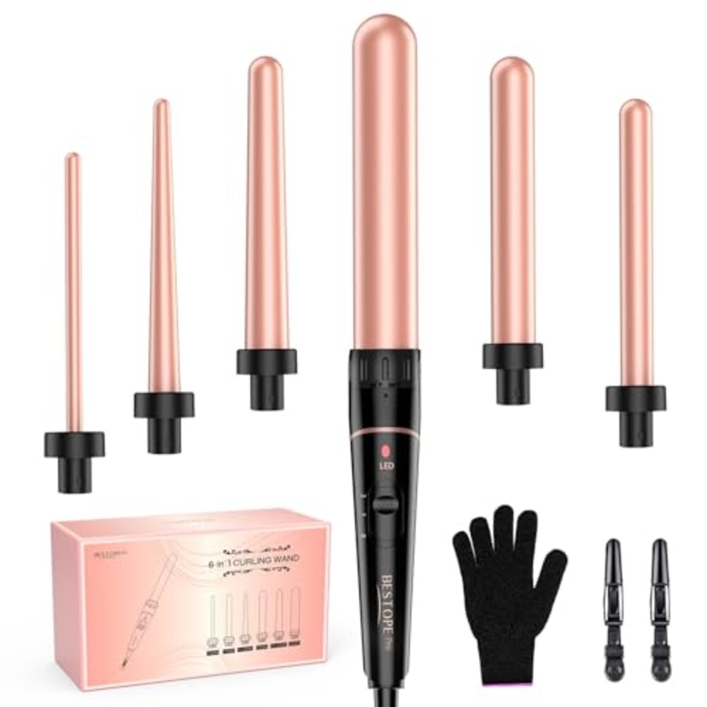Long Barrel Curling Iron Wand Set, BESTO