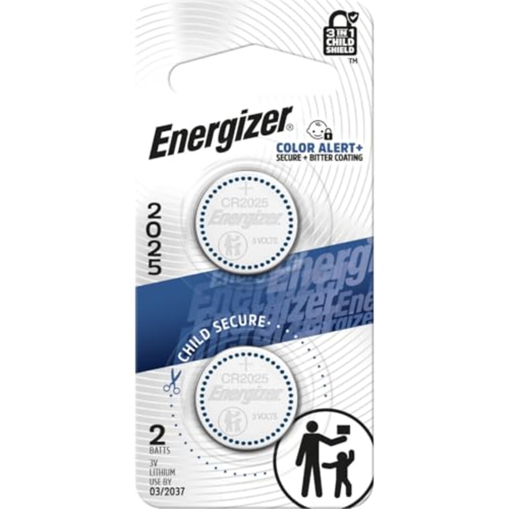 Energizer 2025 Batteries (2 Pack), 3V Li