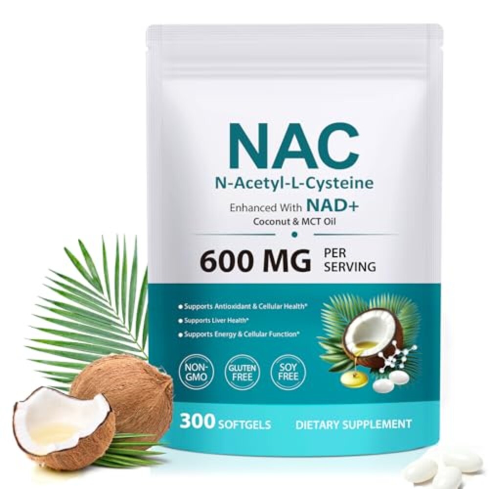 SDJUFEI NAC Supplement 600mg, 300 Softge