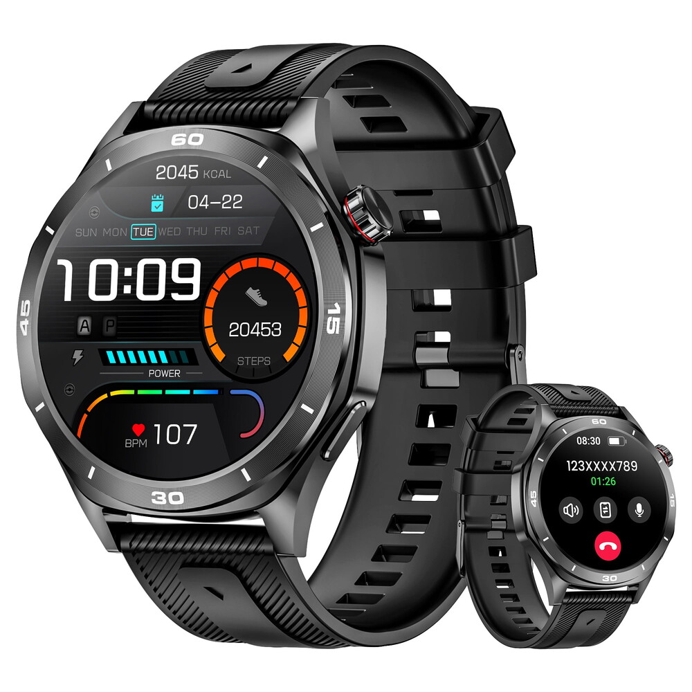Minsxk Smart Watch Fits for Android and Iphone, 1.52" HD Fitness Tracker,120+ Sport Modes, Smartwatch with Bluetooth Calls/Answer,Smart Watches for Men Women,Ip68 Waterproof,for Gift Black