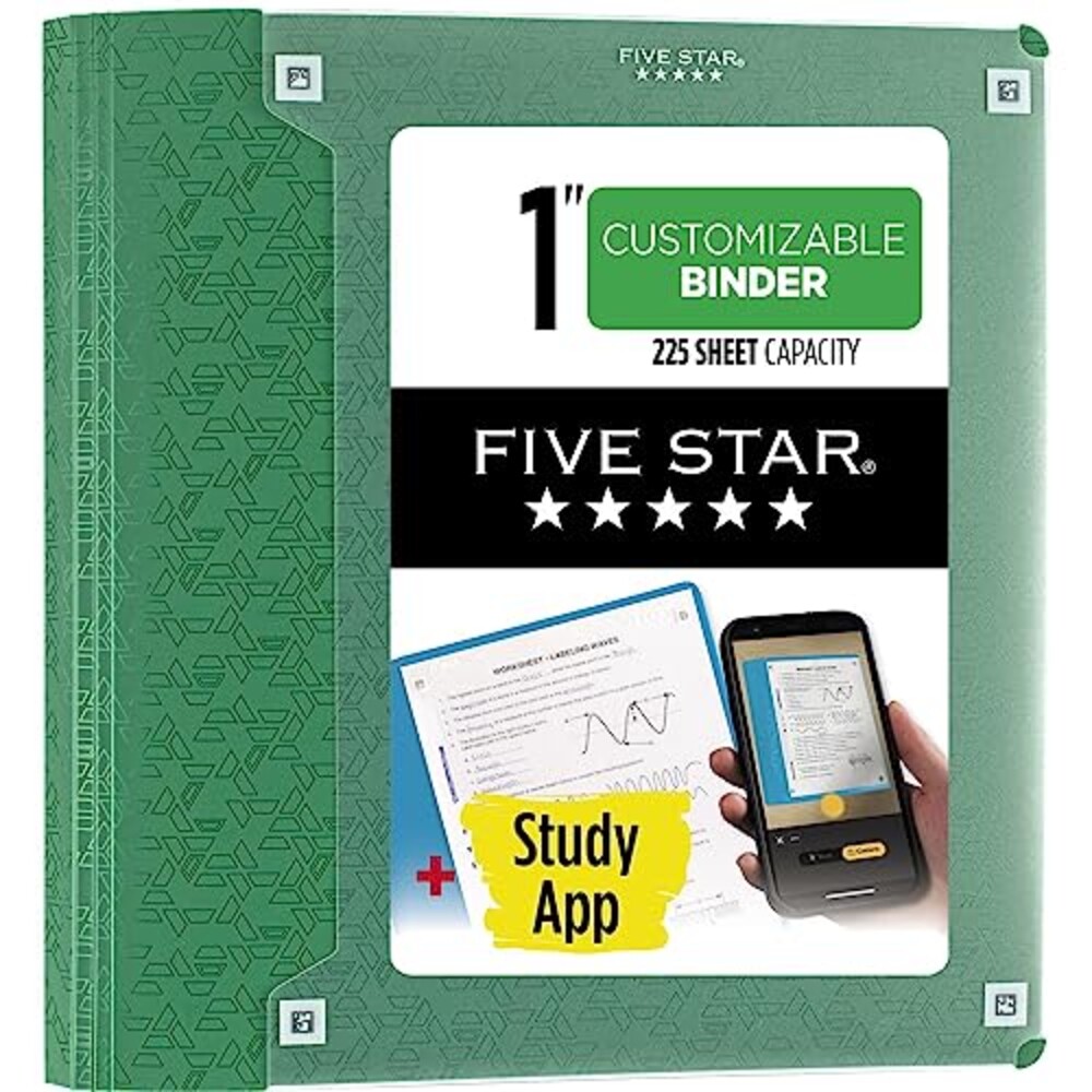 Five Star 1 Inch 3 Ring Binder, View Bin