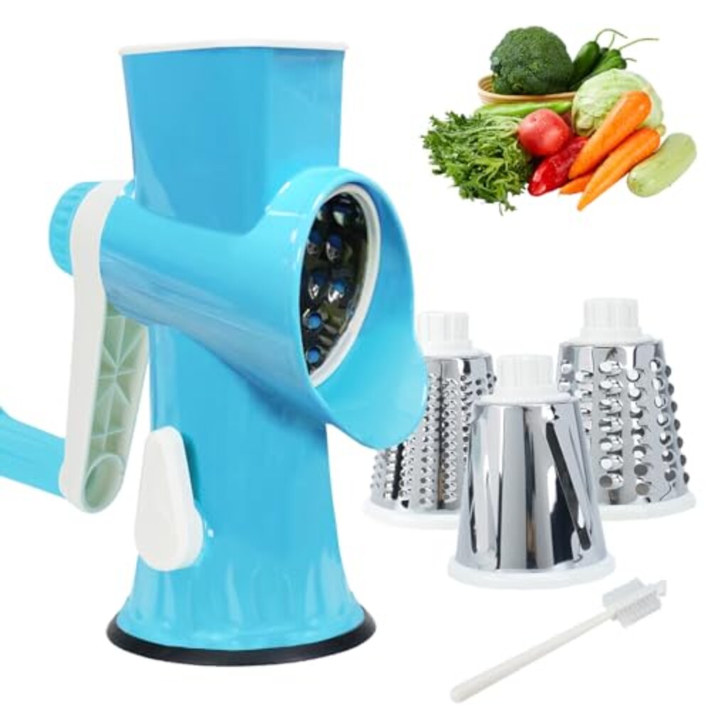 TiwisiTe Rotary Cheese Grater with Handl