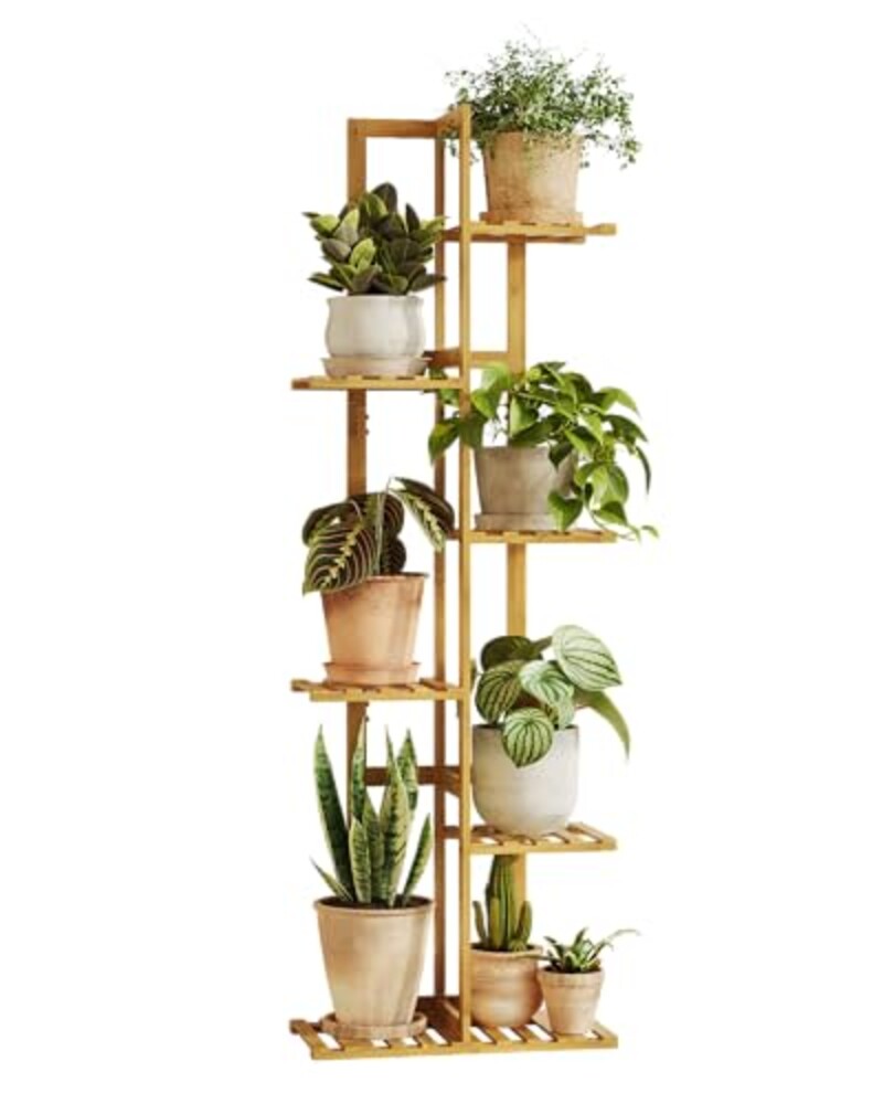 Bamworld Bamboo Plant Stand Indoor 6 Tie