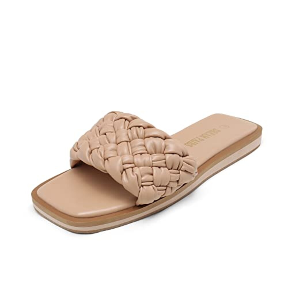 DREAM PAIRS Women's Braided Slides Sanda