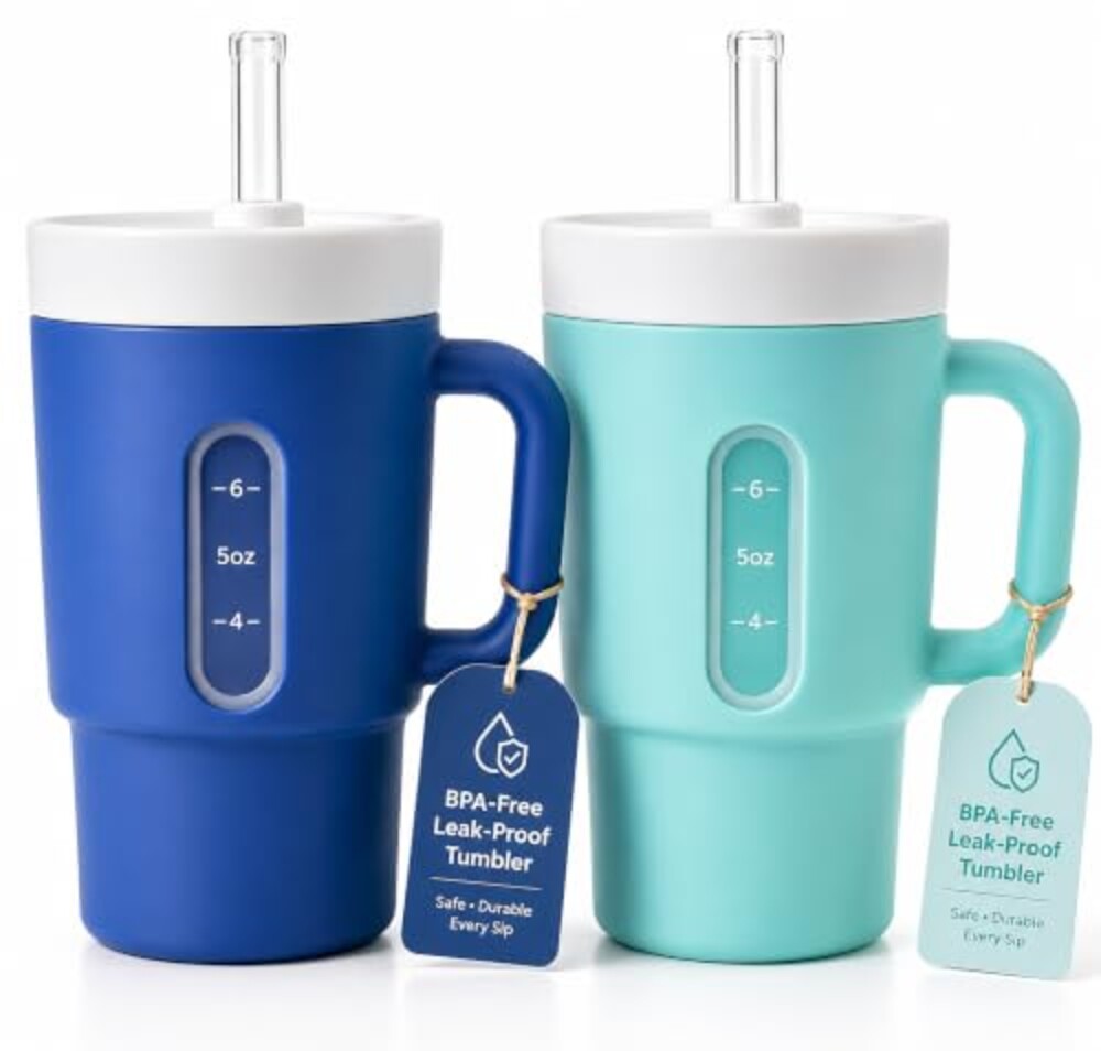 DeeCoo 7oz Silicone Sippy Cup with Straw