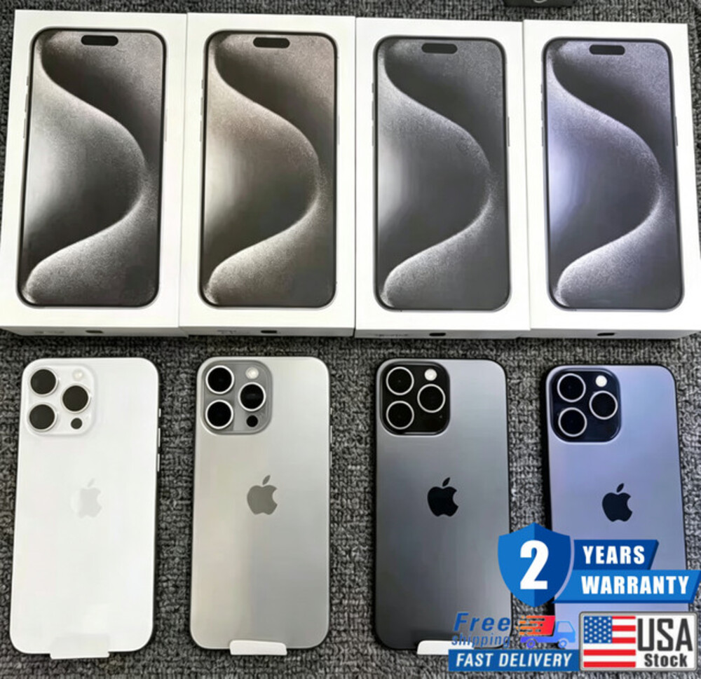 🔥NEW Sealed Box APPLE IPHONE 15 PRO MAX 256G 512G 1TB UNLOCKED 2 Years Warranty