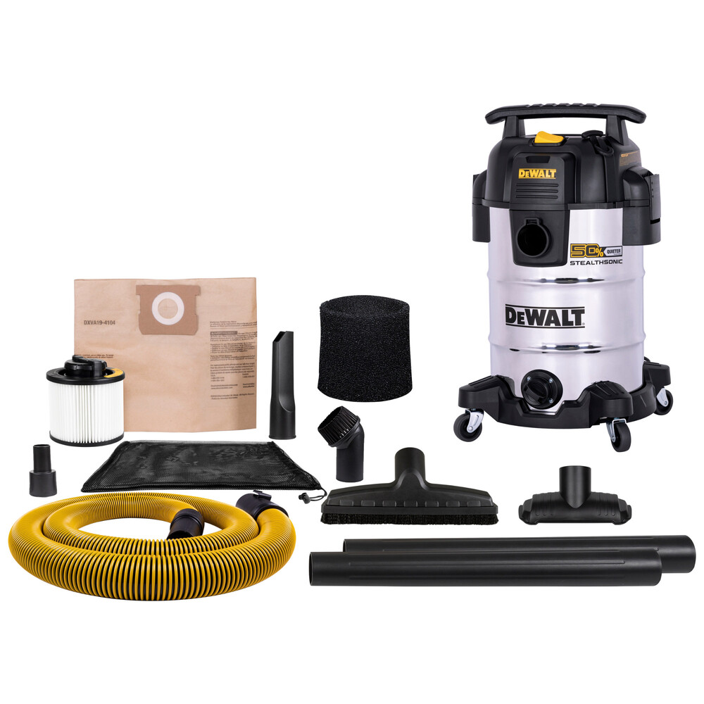 DeWalt 8-Gallon 4 HP Stealthsonic Quiet Stainless Steel Wet Dry Vacuum