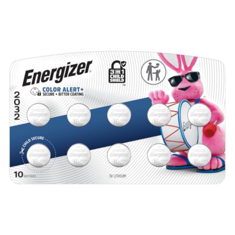 Energizer CR2032 Batteries (10 Pack), 3V