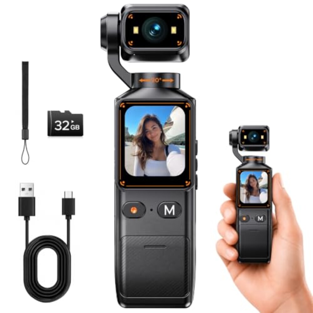 2K Vlogging Camera with 180° Rotating Le
