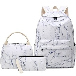 Joyfulife Marble Backpack for Girls Back