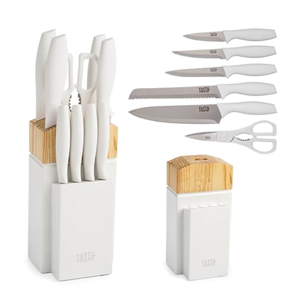 Tasty Kitchen Knife Set with Block, Cutl