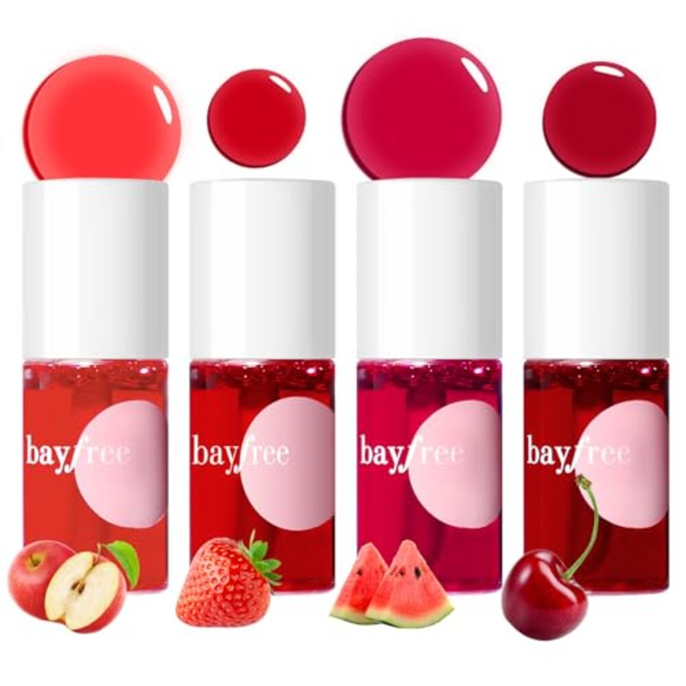 bayfree Lip Tint Stain Set, 4 PCS Lip &