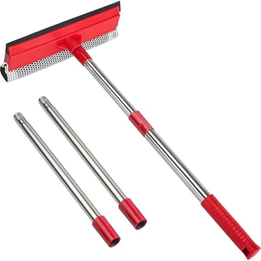 2-in-1 Window Squeegee with 30"-59" Stai