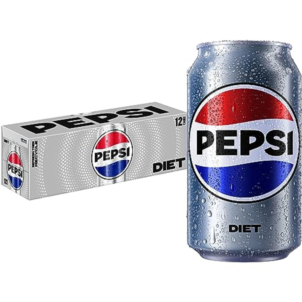 Diet Pepsi Cola Soda, 12 Fl Oz Cans (Pac