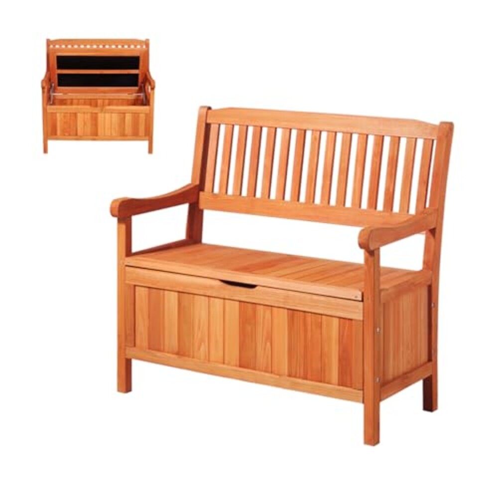 VEVOR Outdoor Storage Bench, 2-Person Wo