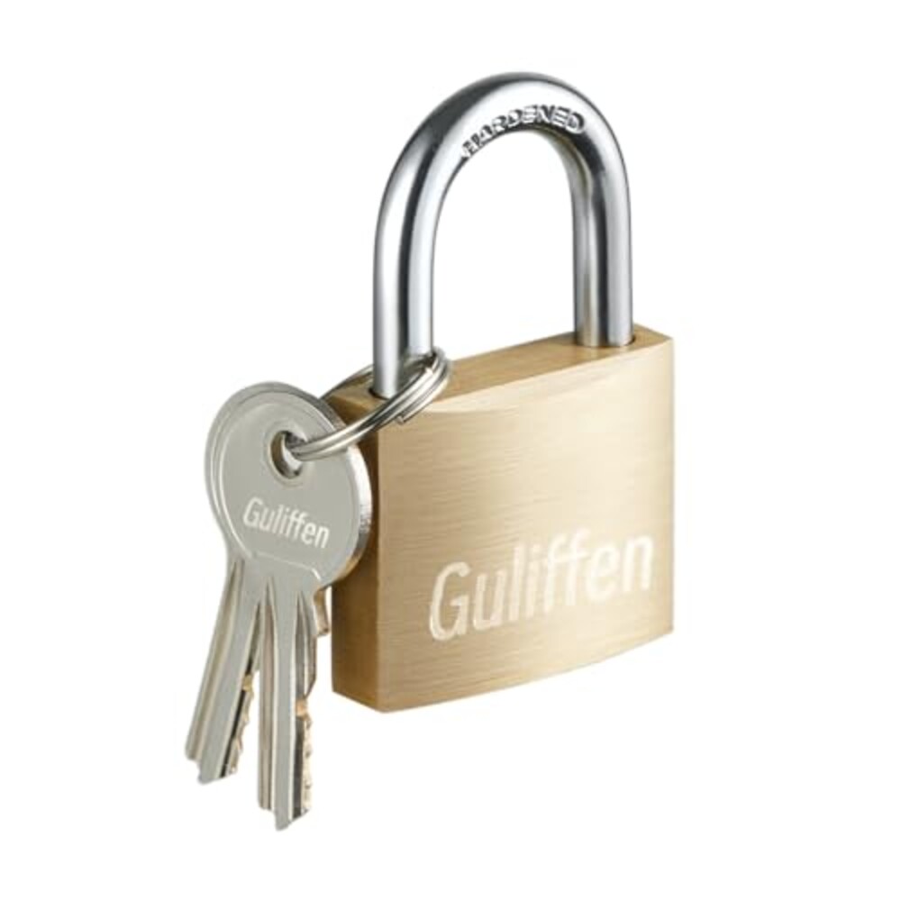 Guliffen Solid Brass Padlock with Key wi