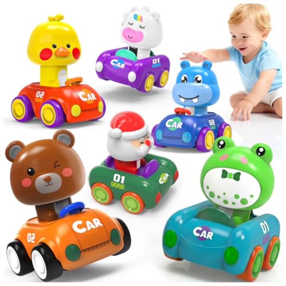 Press and Go Car Toys for Toddlers 1-3,