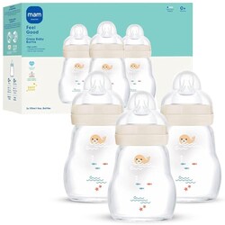MAM 6oz Pure Glass Feel Good Anti-Colic
