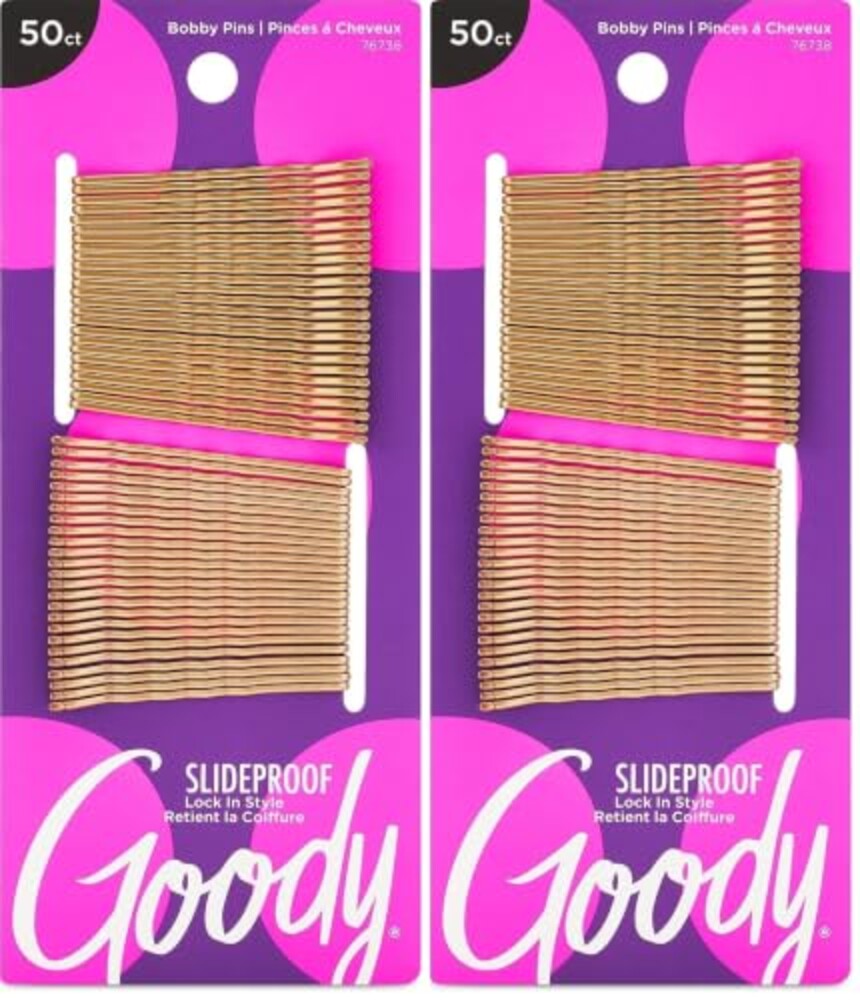 Goody SlideProof Bobby Pins - 50 Ct, Met