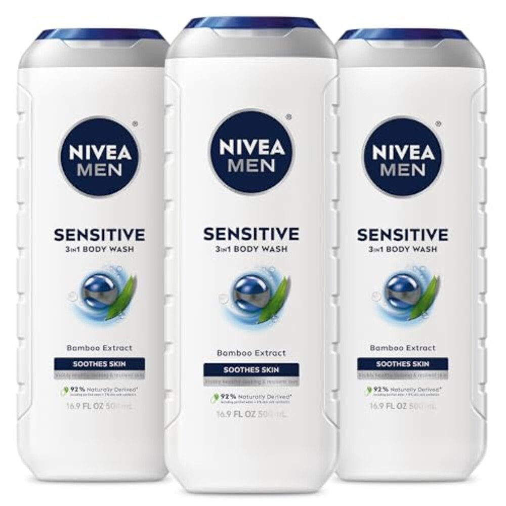 NIVEA MEN Sensitive 3-in-1 Body Wash, Mu