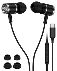 USB C Wired Headphones for Samsung Galaxy, Type C Earphones with Microphone Earbuds for Samsung S25 S24 Ultra A17, USBC Ear Buds Wired for iPhone 17 16 Pro Max, Pixel 10 Pro XL 9 Apple Android in-Ear