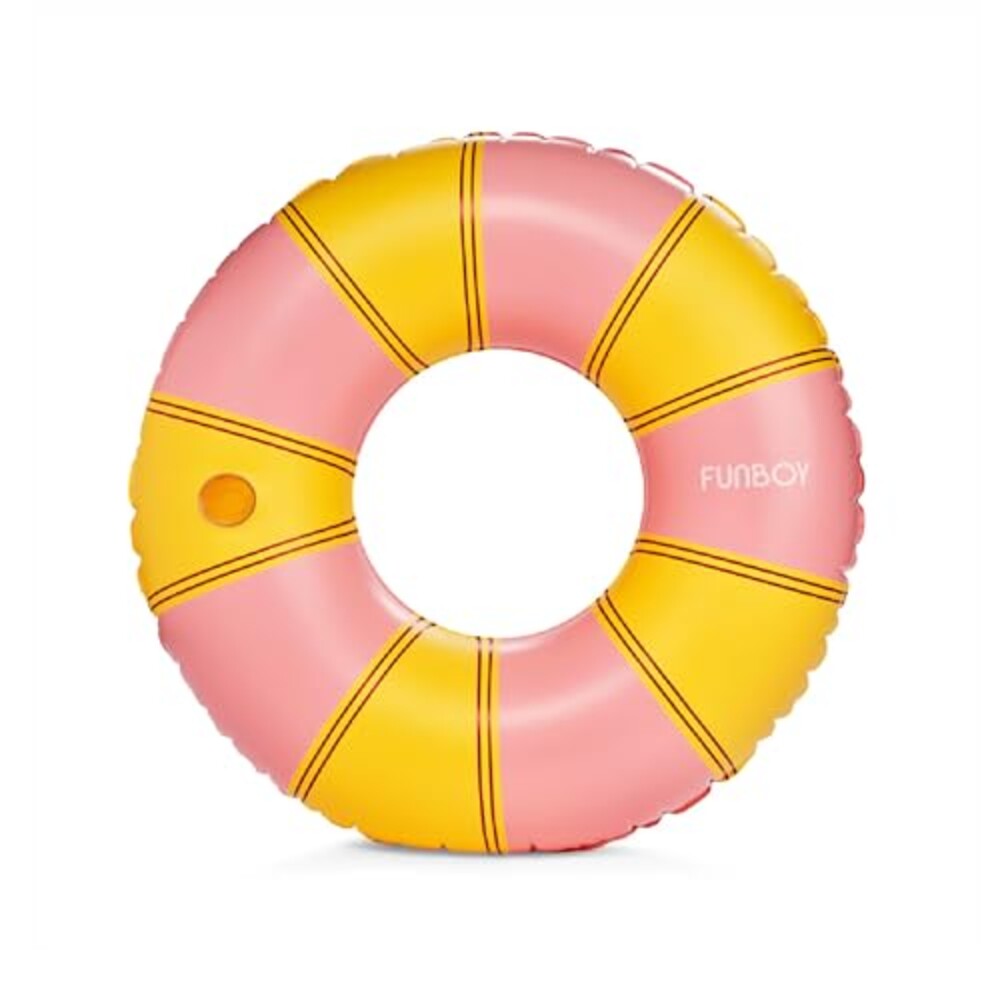 FUNBOY 46" Vintage Pink&Yellow Stripe Po
