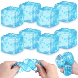 Charnoel 8 Pcs Snowflakes Stress Cube Bu