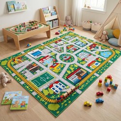 JPSBJWJ 3x5 Feet Kids Car Rug Non-Slip C