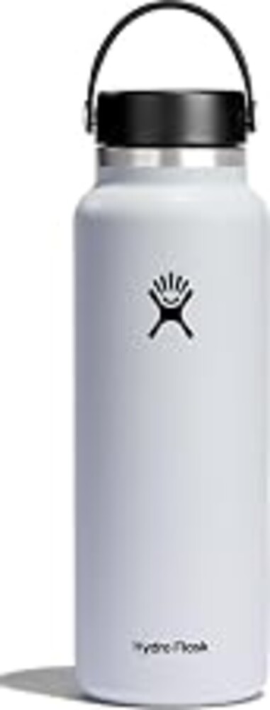 Hydro Flask Water Bottle - Insulated Stainless Steel - Wide Mouth Flex Lid, Non Spill, Leakproof and Refillable in 40 Oz