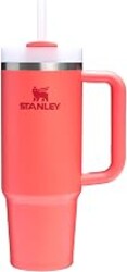 Stanley Quencher H2.0 Tumbler with Handle and Straw 30 oz | Flowstate 3-Position Lid | Cup Holder Compatible for Travel | Insulated Stainless Steel Cup | BPA-Free | Hot Coral