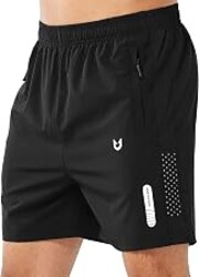 NORTHYARD Men's Athletic Running Shorts Gym Workout 7"/9"/5" Zipper Pockets | Quick Dry, Lightweight, Breathable, Unlined, Moisture-wicking, Reflective Strips, Elastic Waist, Sports Basketball Tennis