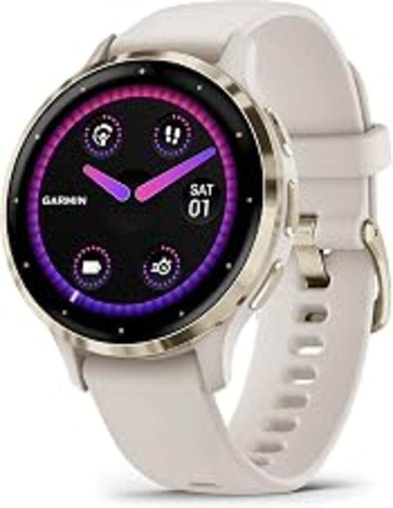 Garmin Venu® 3S, Premium Fitness Smartwatch, 41mm, Ivory | Body Battery™ Energy Monitoring, Sleep Coach, Built-In Sports Apps, Built-In Speaker & Mic, Workout Benefit & Recovery Time
