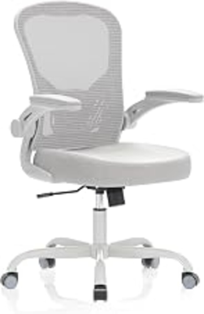 Synorla Office Chair|Ergonomic Desk Chairs 330LBS Capacity | Flip-up Armrests,Mesh Computer Chair,High Back,Comfy Work,Adjustable Lumbar Support