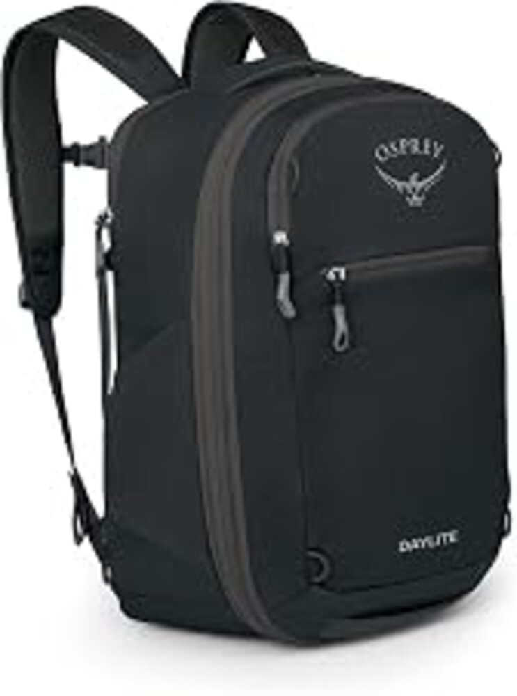 Osprey Daylite Expandable 26+6 Travel Pack, Black OS | travel backpack, carry on bag, laptop sleeve, personal item, Black color, OS size